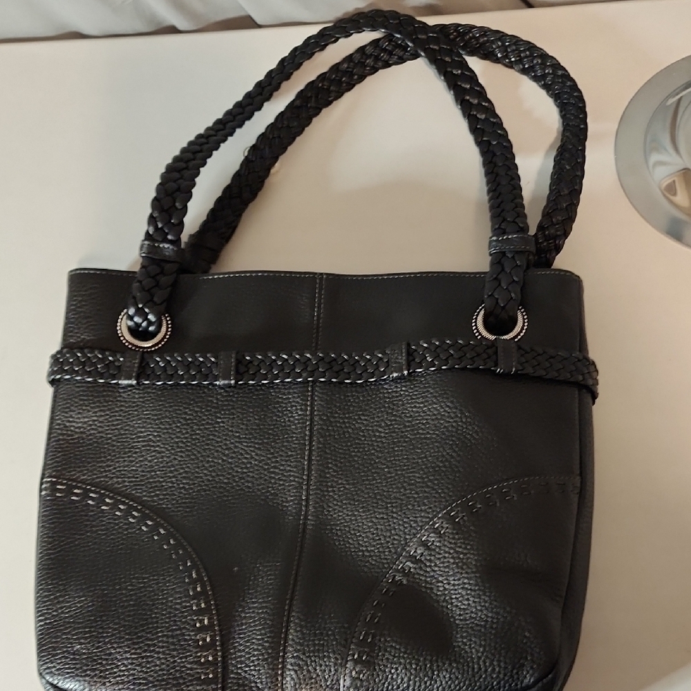 Brighton Black Leather Shoulder Bag with Heart Charm - Picture 8 of 10